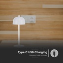 V-TAC Lámpara de Sobremesa Recargable - IP20 - Blanca - 3W - 200 Lumens - 3IN1-extra-6.webp