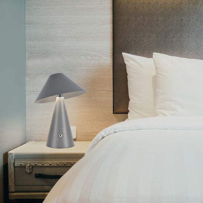 V-TAC Lámpara de Sobremesa Recargable - IP20 - Gris - 3W - 200 Lumens - 3IN1-extra-2.webp