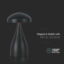 V-TAC Lámpara de Sobremesa Recargable - IP20 - Negra - 1W - 55 Lumens - 3IN1-extra-5.webp