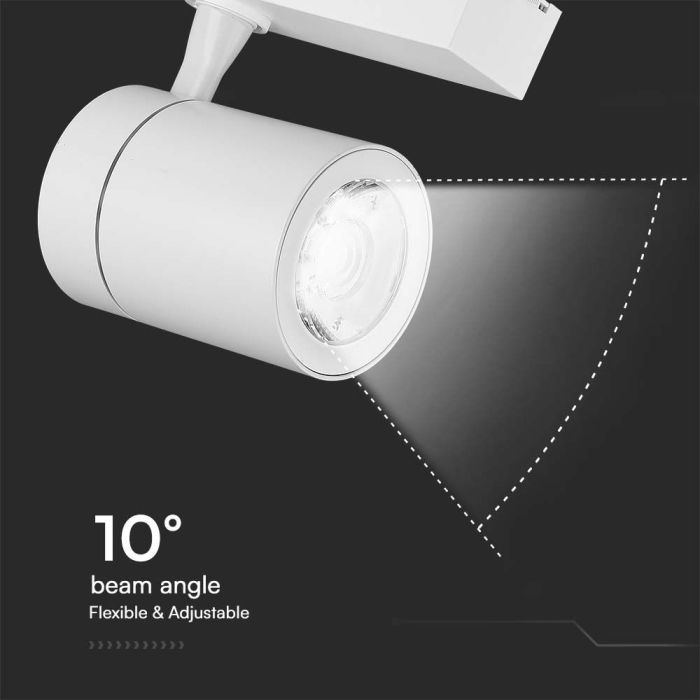 V-TAC LED COB Foco de carril - IP20 - Blanco - 35W- 3000 Lumens - 3000K-extra-4.webp