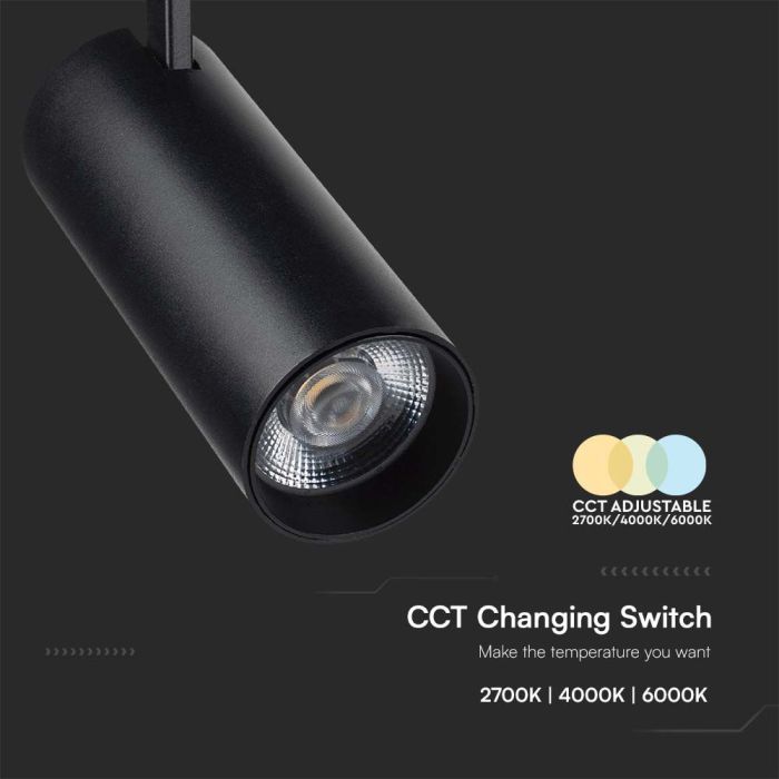 V-TAC LED COB Foco de carril - IP20 - Negro - 40W- 3150 Lumens - 3IN1-extra-4.webp