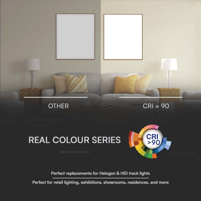 V-TAC LED COB Foco de carril - IP20 - Negro - 40W- 3150 Lumens - 3IN1-extra-7.webp