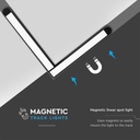 V-TAC LED Magnetic Foco de carril - IP20 - Negro - 25W- 2850 Lumens - 3000K-extra-3.webp