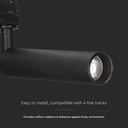 V-TAC LED Slim Foco de carril - Samsung - IP20 - Negro - 15W- 1500 Lumens - 4000K-extra-4.webp