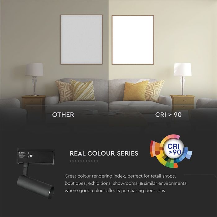 V-TAC LED Foco de carril magnético- IP20 - 15W - 900 Lumens - 3000K-extra-6.webp