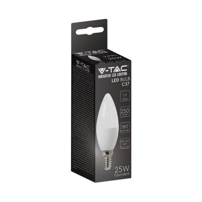 Bombilla LED V-TAC - Vela - Soporte E14 - IP20 - 2.9W- 250 Lumens - 4000K-extra-7.webp