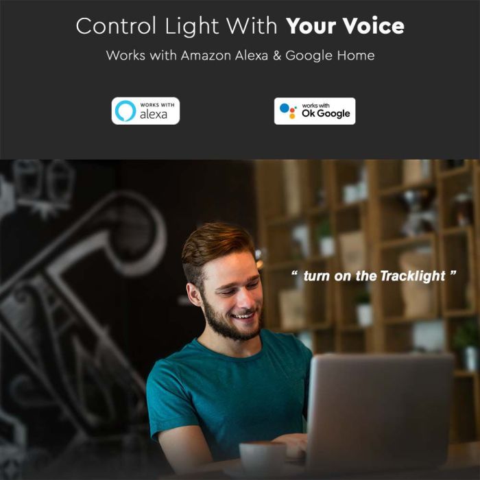 V-TAC Foco Carril LED SMART Magnético- Linear - IP20 - Negro - 18W - 1500 Lumens - 3IN1-extra-6.webp