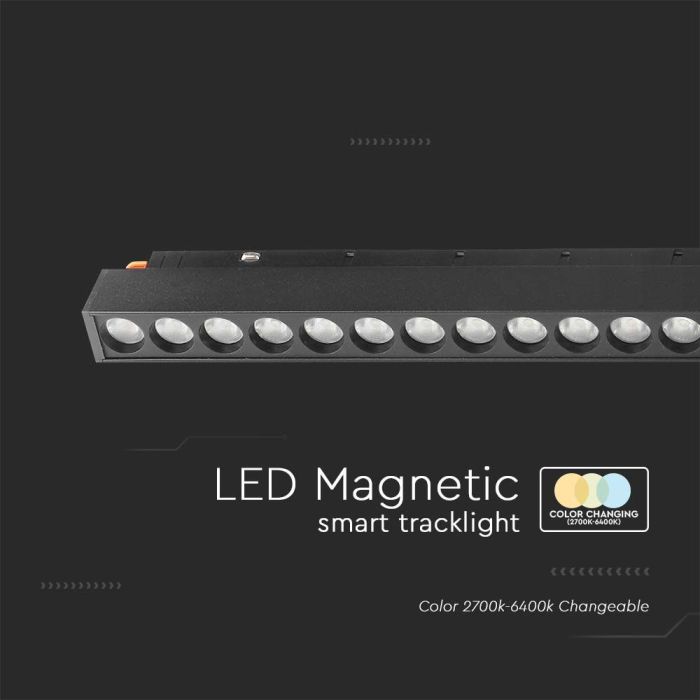 V-TAC Foco Carril LED SMART Magnético- Colgante - IP20 - Negro - 20W - 2000 Lumens - 3IN1-extra-3.webp