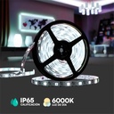 Tira de luz LED V-TAC - IP65 Impermeable - 6000K - Precio/1m (5m Rollo)