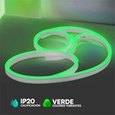 V-TAC Tira de Luz LED - Neon Flex - IP20 - Código de Color: Verde - Precio/1m (Rollo 10m)