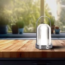 V-TAC Lámpara de Sobremesa Recargable - IP20 - Cromo - 1W - 55 Lumens - 3IN1