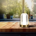 V-TAC Lámpara Recargable de Mesa - IP20 - Oro Francés - 1W - 55 Lumens - 3IN1