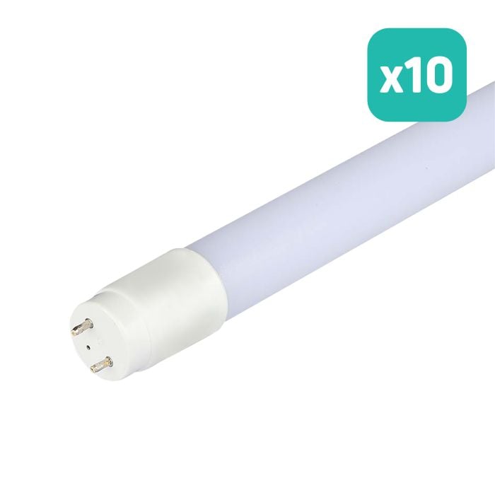 Tubo LED T8 V-TAC - IP20 - Blanco - 20W - 2100 Lúmenes - 4000K - 150CM - Pack de 10