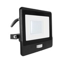 Proyector LED V-TAC - Samsung - Sensor PIR - Impermeable IP65 - Negro - 30W - 2340 Lúmenes - 6500K