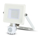 Proyector LED giratorio V-TAC - Samsung - Sensor PIR - Impermeable IP65 - Blanco - 30W - 2400 Lúmenes - 3000K