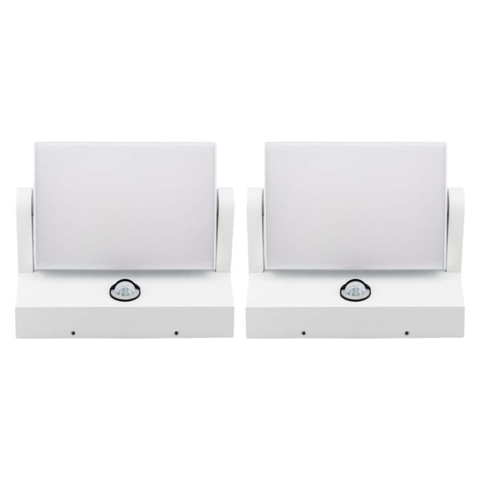 Aplique LED Giratorio V-TAC - Sensor PIR - Impermeable IP65 - Blanco - 17W - 2580 Lumens - 4000K - Pack de 2