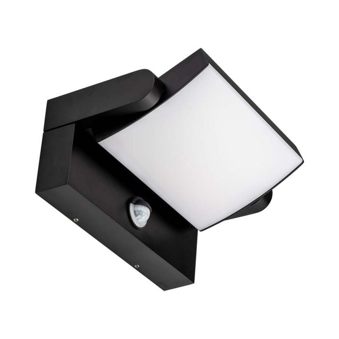 Aplique LED Giratorio V-TAC - Sensor PIR - Impermeable IP65 - Negro - 17W - 2580Lumens - 4000K