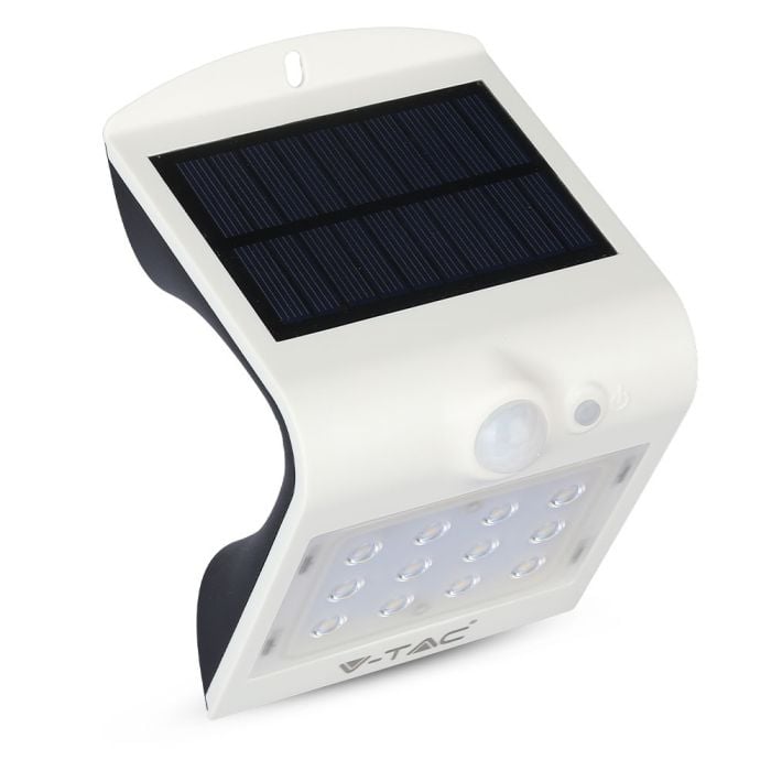 Aplique Solar V-TAC - IP65 Estanco - Blanco - 1.5W - 220 Lumens - 4000K