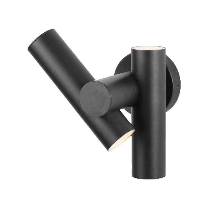 V-TAC LED Aplique Moderno - Foco 2 Vias - IP44 - Cuerpo Negro - 6W- 620 Lumens - 3000K