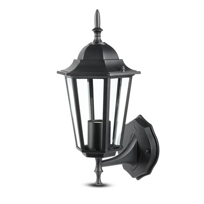 V-TAC Aplique Exterior - Up - Soporte E27 - IP44 - Negro Mate