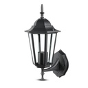 V-TAC Aplique Exterior - Up - Soporte E27 - IP44 - Negro Mate