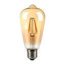 Bombilla LED V-TAC - Ámbar - ST64 - Soporte E27 - IP20 - 4W - 350 Lumens - 2200K