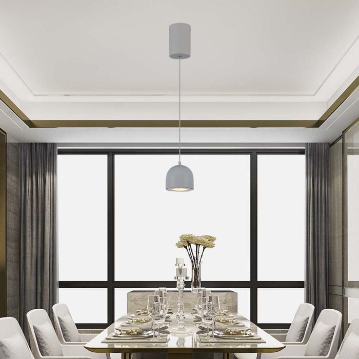 V-TAC Luz de Techo de Diseño - IP20 - Cuerpo Gris Claro - 8.5W- 850 Lumens - 3000K