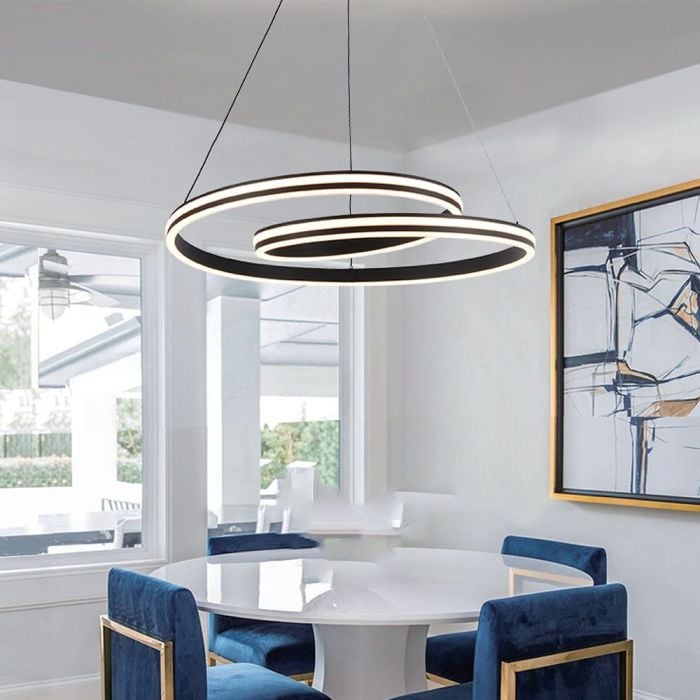 V-TAC Lámpara de techo de diseño - IP20 - Negra - 40W- 4800 Lumens - 3IN1