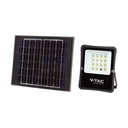 Proyector Solar V-TAC - Impermeable IP65 - Cuerpo Negro - 400 Lumens - 6400K