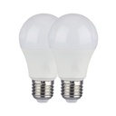 Bombilla LED V-TAC - RTL - GLS - E27  - IP20 - Blanco - 9W - 806 Lúmenes - 4000K  - Pack de 2