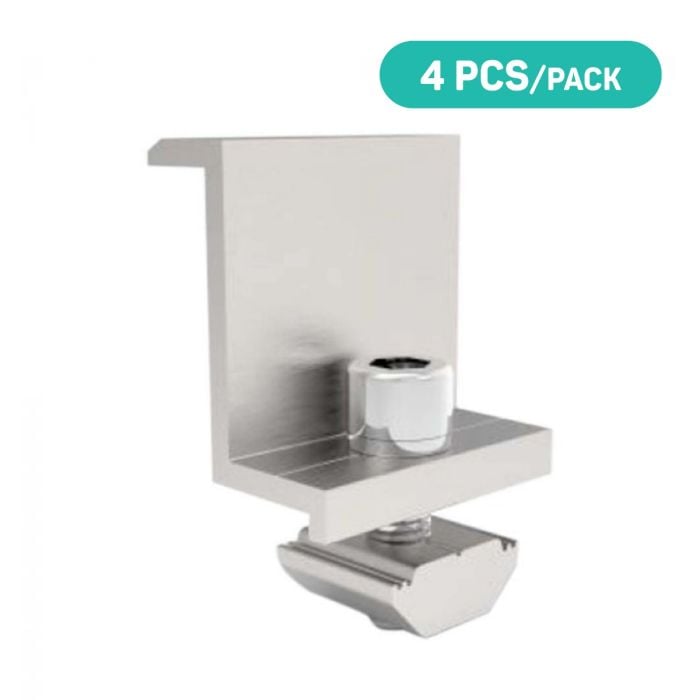 V-TAC Paneles Solares - Accesorios de Estructura - 35mm - Abrazadera Final - 4 Piezas/Paquete