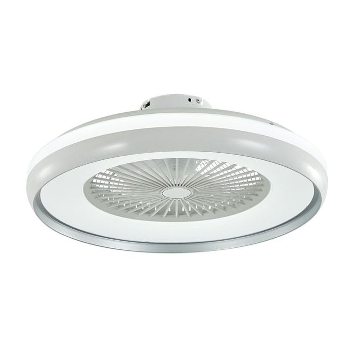 Ventilador de caja V-TAC - Motor CA - Blanco + Anillo Gris - 45W- 3000 Lumens - 3IN1