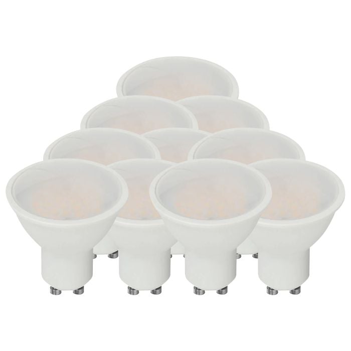 V-TAC LED Spot Light - 100lm/w - GU10 - Lente 100° - IP20 - Blanco - 10W - 1000 Lumens - 3000K - Pack de 10