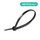 V-TAC Brida de Nylon - 2.5 x 150mm - Negra - 100 Piezas/Paquete