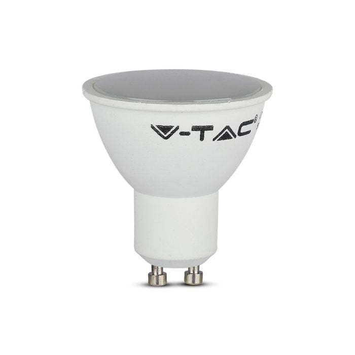 Dicróica LED V-TAC - GU10 - Lente 110° - IP20 - Blanco Lechoso - 4.5W - 400 Lúmenes - 6500K