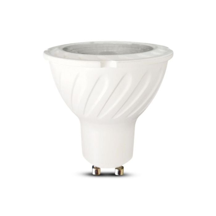Bombilla LED V-TAC- Samsung - GU10 - Lente 38° - IP20 - Blanco - 7W - 480 Lúmenes - 3000K