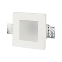 V-TAC LED Aro cuadrado - Empotrable - GU10 Frost Glass - IP20 - Blanco