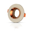 V-TAC LED Aro de yeso / hormigón redondo - Empotrable - GU10 - IP20 - Off White + Matt Rose Gold