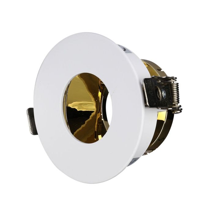 V-TAC LED Aro redondo - Empotrable - GU10 - IP20 - Blanco + Dorado
