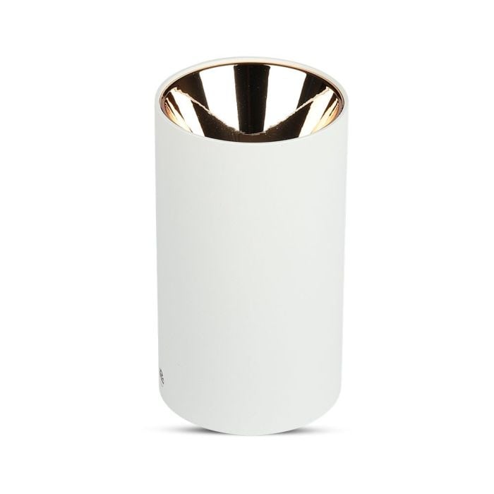 V-TAC LED Aro redondo - Accesorios de Superficie - GU10 - IP20 - Blanco + Oro Rosa