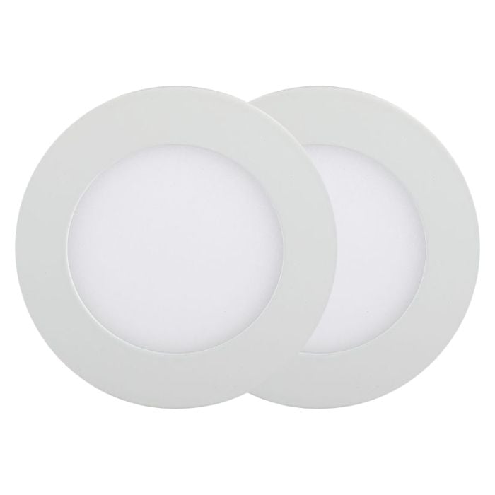 Mini panel LED redondo V-TAC - Serie Premium - IP20 - Blanco - 18W - 1400 Lúmenes - 4000K - Pack de 2