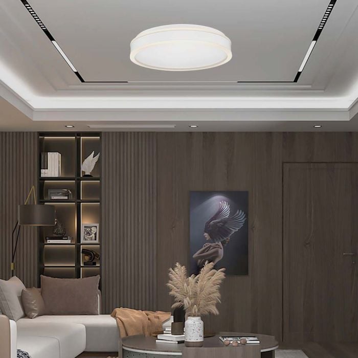 V-TAC Plafón de Diseño redondo - IP20 - Cuerpo Blanco - 42W- 4400 Lumens - 4000K