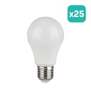 Bombilla LED V-TAC GLS -  Soporte E27 - IP20 - Blanca - 10.5W - 1055 Lumens - 3000K -  Pack de 25