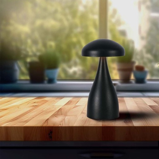 [7895] V-TAC Lámpara de Sobremesa Recargable - IP20 - Negra - 1W - 55 Lumens - 3IN1