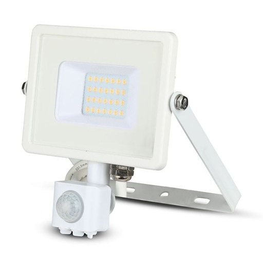 [448] Proyector LED giratorio V-TAC - Samsung - Sensor PIR - Impermeable IP65 - Blanco - 20W - 1600 Lúmenes - 3000K