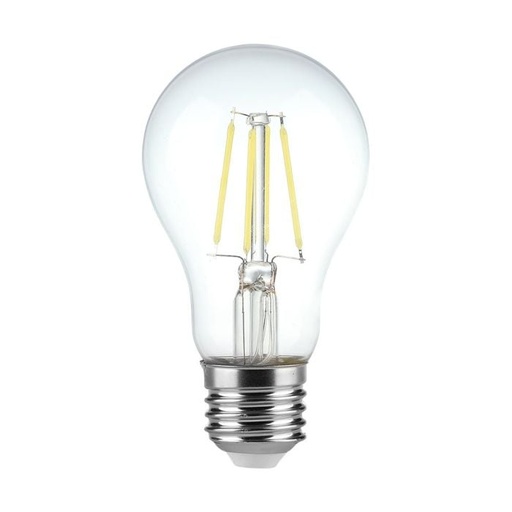 [217120] Bombilla LED V-TAC GLS -  Soporte E27 - IP20 - Transparente - 4W - 400 Lumens - 6500K
