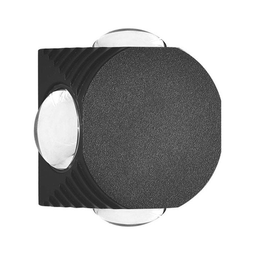 [10588] Aplique LED Redondo V-TAC - IP54 - Negro - 4W - 390 Lumens - 3000K