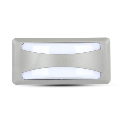 [8246] V-TAC LED Luz de Pared - Softlight Pasamuros - IP65 Impermeable - Gris - 12W - 500 Lumens - 4000K