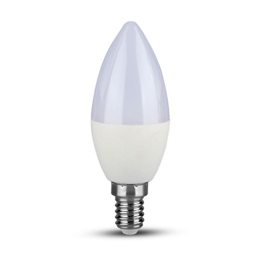 [20187] Bombilla LED V-TAC - Samsung - Vela - Soporte E14 -IP20 - Blanca - 5.5W- 470 Lumens - 6400K