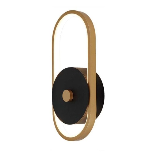 [10563] V-TAC LED Aplique Moderno - IP54 - Negro + Cuerpo Latón Antiguo - 15W- 1650 Lumens - 4000K